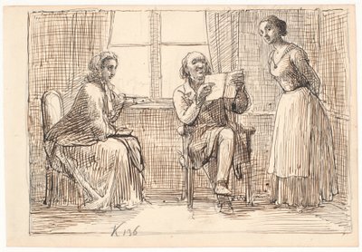 A Strange Letter by Wilhelm Marstrand