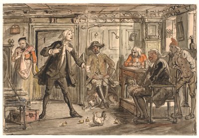 Erasmus Montanus Debating with Per Degn by Wilhelm Marstrand