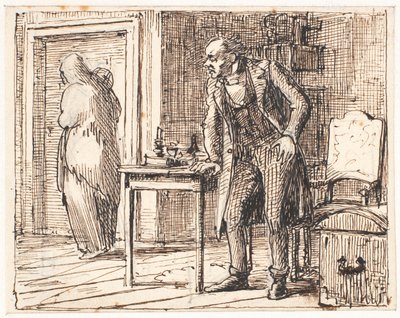 The Miser and the Poor Woman by Wilhelm Marstrand