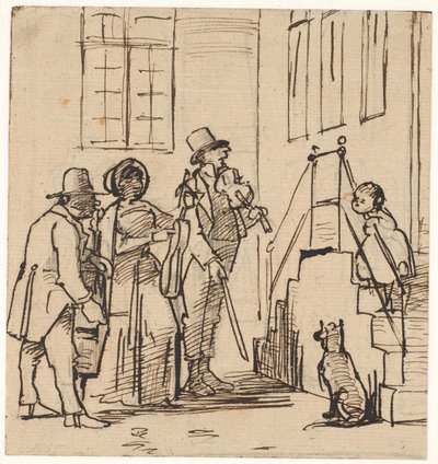Street Musicians by Wilhelm Marstrand
