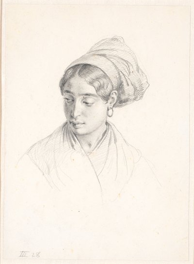 Head of an Italian Woman by Wilhelm Marstrand