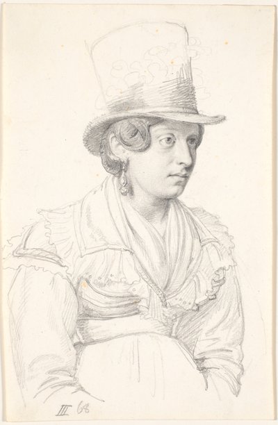 Italian Woman with High Hat by Wilhelm Marstrand