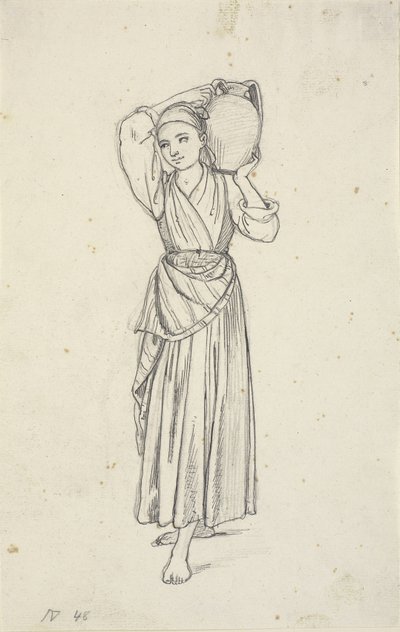 Woman with a Jug on Her Shoulder by Wilhelm Marstrand