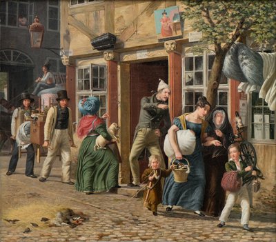 Moving Day Scene by Wilhelm Marstrand