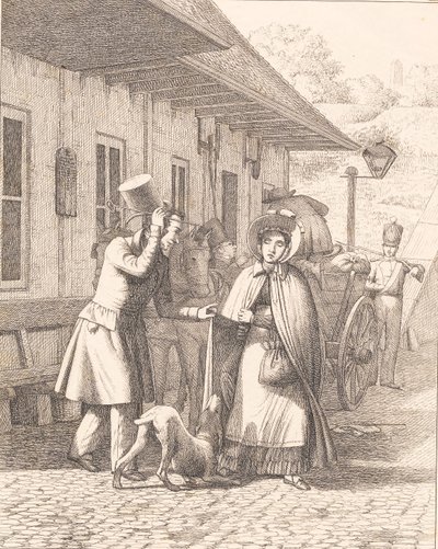 Scene Outside a Consumption Booth by Wilhelm Marstrand