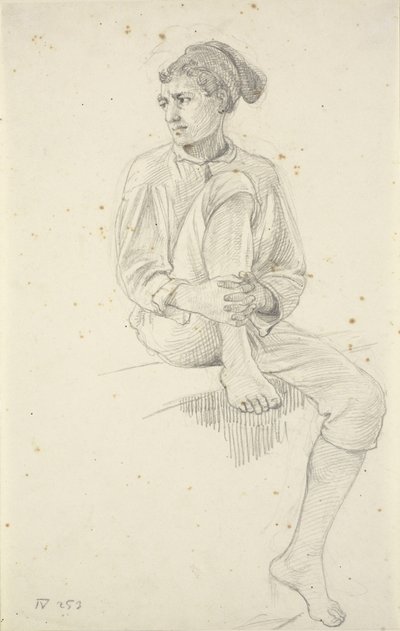 Seated Young Fisherman by Wilhelm Marstrand