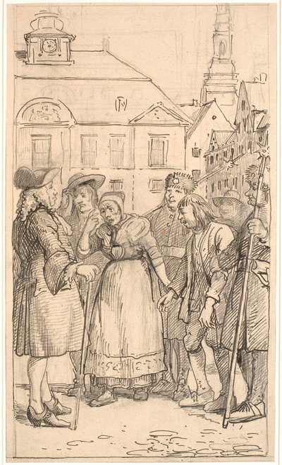 The Final Scene of The Pawned Farm Boy by Wilhelm Marstrand