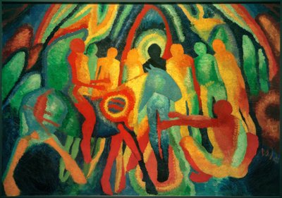 Entry into Jerusalem by Wilhelm Morgner