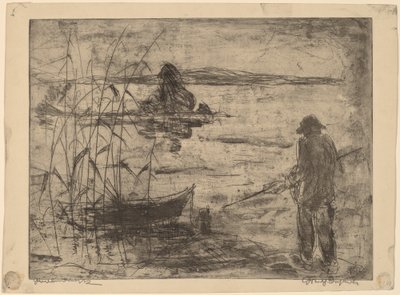 Fishing on the Havel River by Wilhelm Oesterle