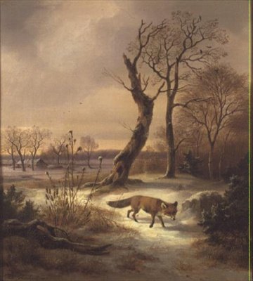 Fox in a Winter Scene by Wilhelm Reinhardt