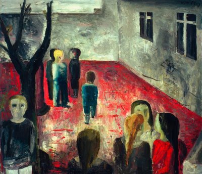 Schoolyard before 1930 by Wilhelm Thöny