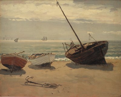 Boats on the Beach. Skagen by Wilhelm Xylander