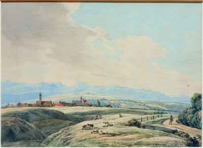 View of Weilheim by Wilhelm von Kobell