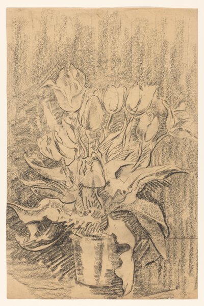 Vase with Tulips by Wilhelmus Johannes Steenhoff