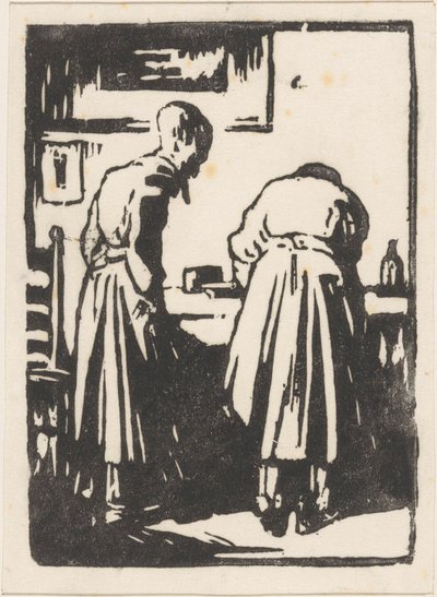 Two Women in a Studio by Willem Adrianus Grondhout