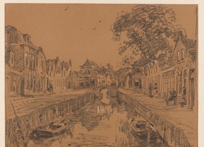 Canal with Old Houses by Willem Bastiaan Tholen