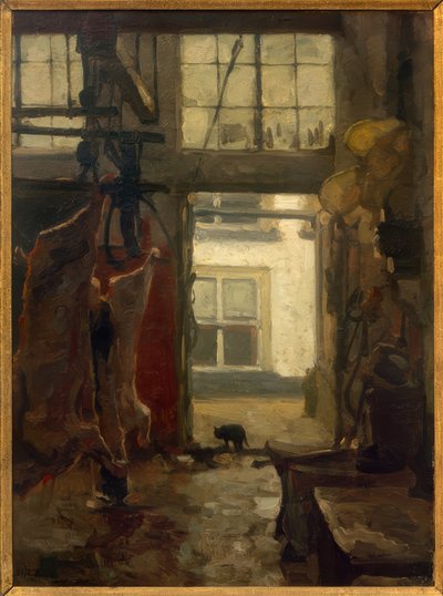 Interior of a Slaughterhouse by Willem Bastiaan Tholen