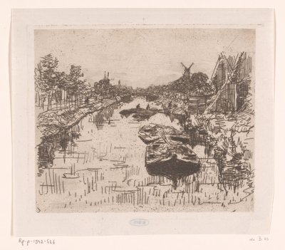 Canal with Boats by Willem Bastiaan Tholen