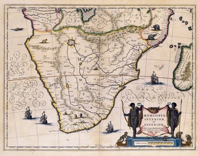Map of Ethiopia and South Africa by Willem Blaeu