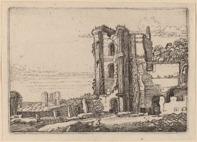 Ruined Tower Right of Center by Willem Buytewech