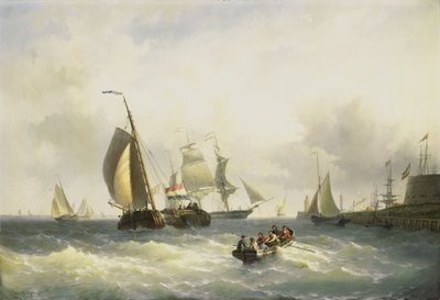 Anchorage at Bremerhaven by Willem Gruyter jr.
