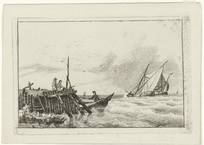 Pier on Water by Willem Gruyter jr.