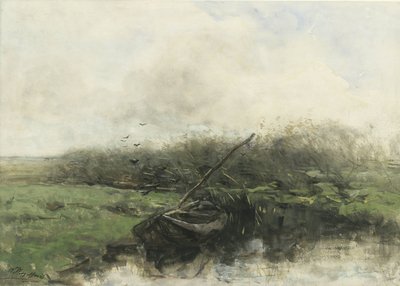 Rowboat in a Ditch by Willem Maris