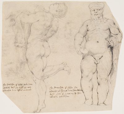 Dancing Satyr and Standing Silenus by Willem Panneels