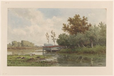 Landscape with Water and Ducks by Willem Roelofs (I)