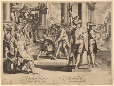 Allegory of Justice by Willem Swanenburgh, after Joachim Anthonisz Wtewael