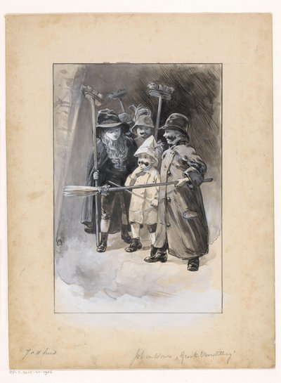 Five Dressed-Up Children by Ludwig Willem Reymert Wenckebach