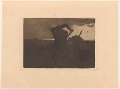 Three Potato Diggers by Willem Witsen (signed by artist)