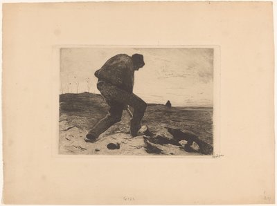 Peat Worker by Willem Witsen (signed by artist)