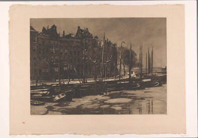 Binnenkant, Amsterdam, with Snow by Willem Arnoldus Witsen