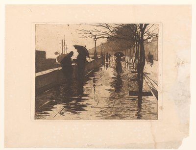 View of Victoria Embankment in London by Willem Arnoldus Witsen