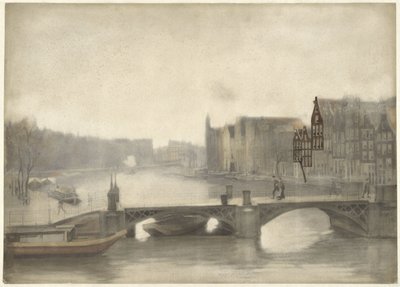 View of the Binnen-Amstel in the Mist by Willem Arnoldus Witsen