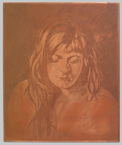 Head of a woman with loose hair by Willem Arnoldus Witsen
