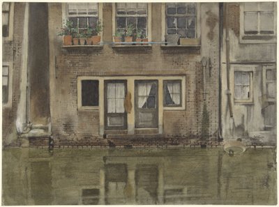 Houses on a Canal in Amsterdam by Willem Arnoldus Witsen