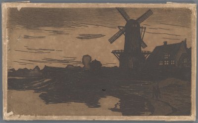 Mill by Water, Wijk bij Duurstede by Willem Arnoldus Witsen