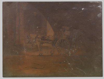 Carriage under Waterloo Bridge, London by Willem Arnoldus Witsen