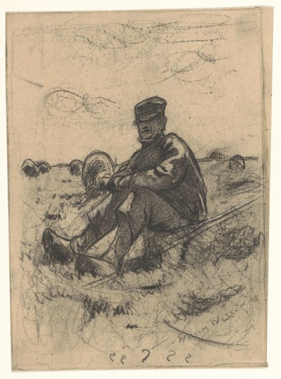 Seated Shepherd by Willem Arnoldus Witsen