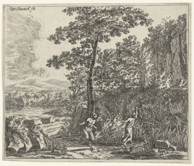 Landscape with Pan and Syrinx by Willem de Heusch