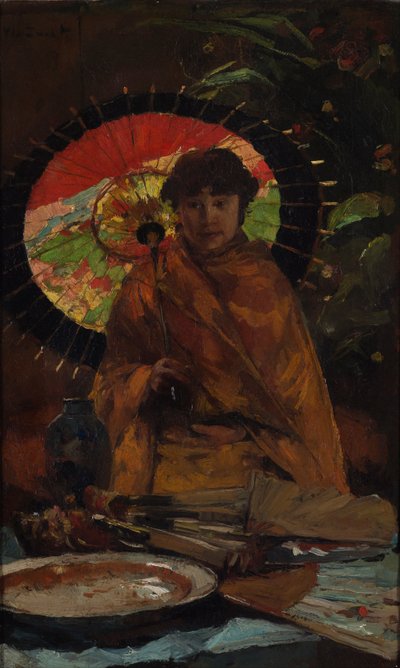 Girl with Japanese Parasol by Willem de Zwart