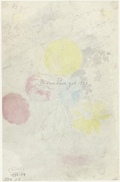Sketch of a Bouquet by Willem van Leen