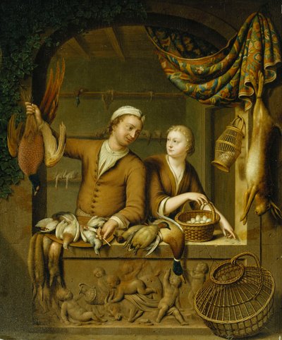 The Poultry Sellers by Willem Van Mieris