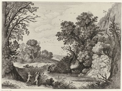 Landscape with Pan and Syrinx by Willem van Nieulandt (II)