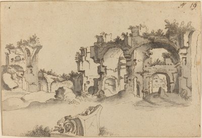 The Baths of Caracalla, Rome by Willem van Nieuwlandt II