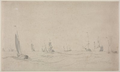 Shipping on a Rough Sea by Willem van de Velde