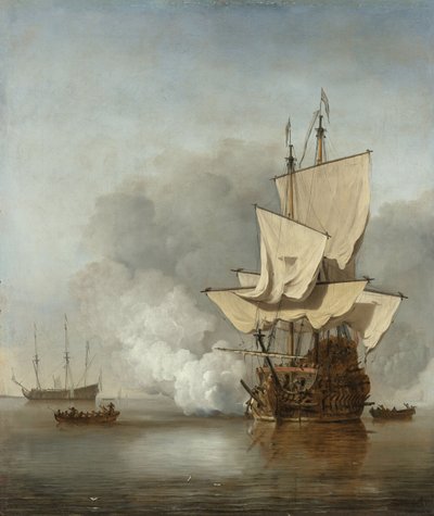 The Cannon Shot, c.1680 by Willem van de Velde