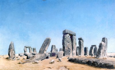 Sheep Grazing at Stonehenge by William (1789 1862) Turner